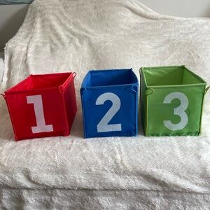 Colorful Numbered Storage Bins